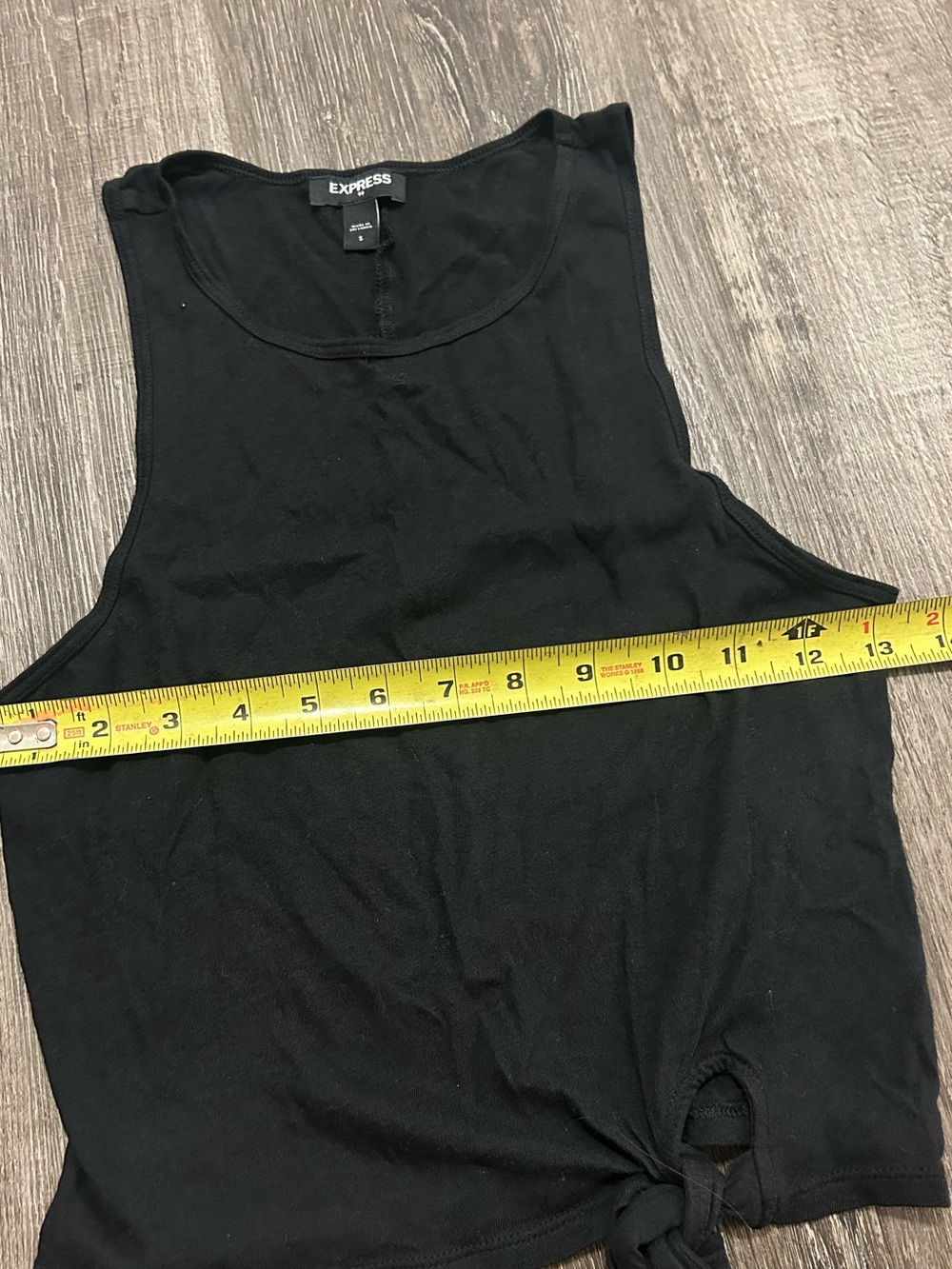 Express Women's Black Tie-Hem Tank Top - Picture 4 of 5
